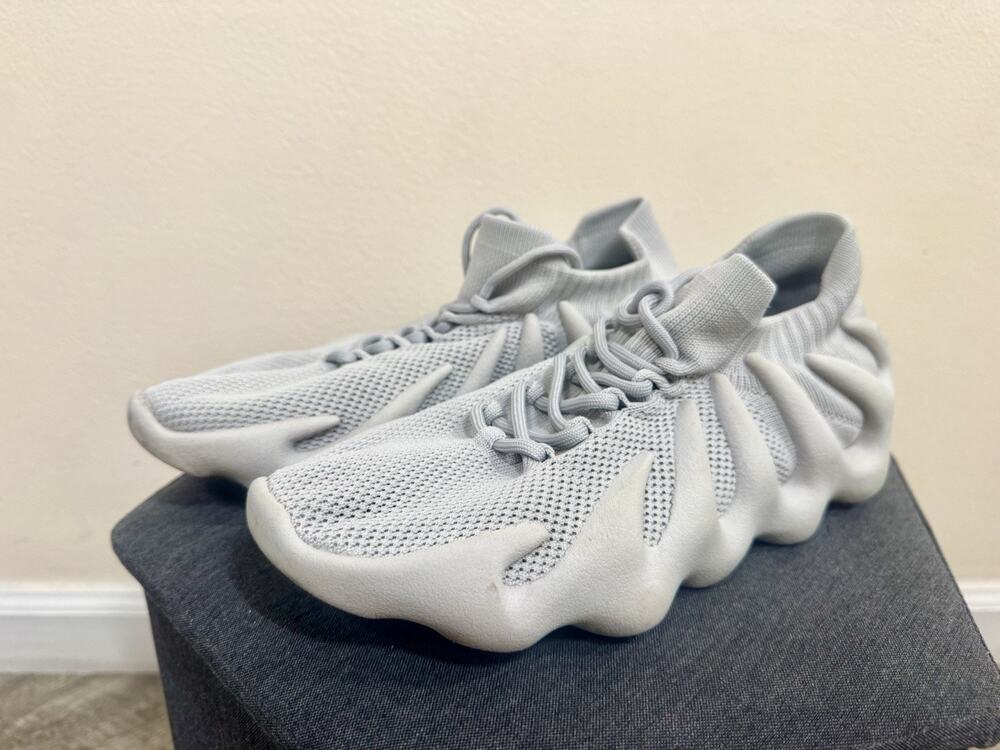 adidas Yeezy 450 "Cloud White" Gray/White Low Top Knit Lace Up 2021 H68038